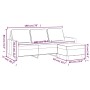 Sofá de 3 plazas con taburete de tela gris oscuro 180 cm de vidaXL, Sofás - Ref: Foro24-3201038, Precio: 344,91 €, Descuento: %