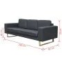 Sofá de 3 plazas tela gris oscuro de vidaXL, Sofás - Ref: Foro24-243187, Precio: 413,95 €, Descuento: %