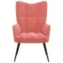 Silla de relajación de terciopelo rosa de vidaXL, Sillones - Ref: Foro24-328077, Precio: 109,18 €, Descuento: %
