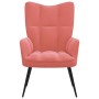 Silla de relajación de terciopelo rosa de vidaXL, Sillones - Ref: Foro24-328077, Precio: 111,44 €, Descuento: %
