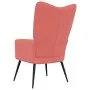 Silla de relajación de terciopelo rosa de vidaXL, Sillones - Ref: Foro24-328077, Precio: 109,18 €, Descuento: %
