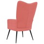 Silla de relajación de terciopelo rosa de vidaXL, Sillones - Ref: Foro24-328077, Precio: 111,44 €, Descuento: %