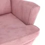 Sillón de terciopelo rosa de vidaXL, Sillones - Ref: Foro24-324063, Precio: 247,72 €, Descuento: %