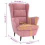 Sillón de terciopelo rosa de vidaXL, Sillones - Ref: Foro24-324063, Precio: 265,47 €, Descuento: %