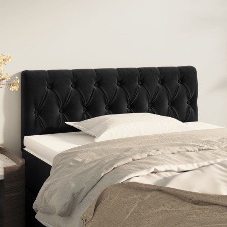 Cabecero de terciopelo negro 100x7x78/88 cm de vidaXL, Cabeceros y pies de cama - Ref: Foro24-346336, Precio: 48,65 €, Descue...