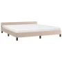 Cappuccino synthetic leather headboard bed frame 160x200cm by vidaXL, Beds and slatted bases - Ref: Foro24-347512, Price: 125...