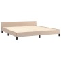 Estructura de cama cabecero cuero sintético capuchino 160x200cm de vidaXL, Camas y somieres - Ref: Foro24-347512, Precio: 127...