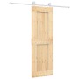 Puerta corredera con herrajes madera maciza de pino 70x210 cm en Puertas | Comprar online en Foru.es