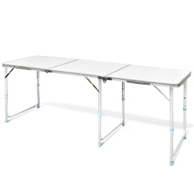 Mesita plegable de aluminio camping 180 x 60 cm de vidaXL, Mobiliario de camping - Ref: Foro24-41326, Precio: 81,65 €, Descue...
