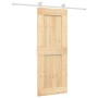 Puerta corredera con herrajes madera maciza de pino 80x210 cm en Puertas | Comprar online en Foru.es