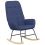 Sillón mecedora con taburete tela azul de vidaXL, Mecedoras - Ref: Foro24-3097708, Precio: 149,02 €, Descuento: %