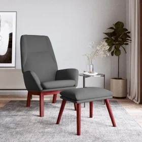 Relaxation armchair with dark gray fabric stool by vidaXL, Armchairs - Ref: Foro24-3097872, Price: 150,52 €, Discount: %