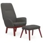 Relaxation armchair with dark gray fabric stool by vidaXL, Armchairs - Ref: Foro24-3097872, Price: 150,52 €, Discount: %