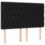 Headboards 4 units black fabric 72x7x78/88 cm by vidaXL, Headboards and footboards - Ref: Foro24-3116668, Price: 111,05 €, Di...