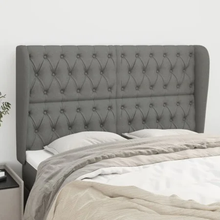 Kopfteil mit dunkelgrauen Stoffohren 147x23x118/128 cm von vidaXL, Kopf- und Fußteile - Ref: Foro24-3118291, Preis: 137,69 €,...