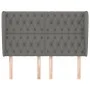 Headboard with dark gray fabric ears 147x23x118/128 cm by vidaXL, Headboards and footboards - Ref: Foro24-3118291, Price: 137...