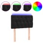 Cabecero con LED de terciopelo negro 80x7x78/88 cm de vidaXL, Cabeceros y pies de cama - Ref: Foro24-3121980, Precio: 51,46 €...