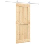 Puerta corredera con herrajes madera maciza de pino 85x210 cm en Puertas | Comprar online en Foru.es