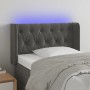 Cabecero con LED de terciopelo gris oscuro 83x16x78/88 cm de vidaXL, Cabeceros y pies de cama - Ref: Foro24-3123603, Precio: ...