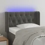 Dark gray velvet headboard with LED 83x16x78/88 cm by vidaXL, Headboards and footboards - Ref: Foro24-3123603, Price: 58,26 €...
