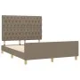 Bed frame with headboard in taupe gray fabric 140x200 cm by vidaXL, Beds and slatted bases - Ref: Foro24-3125304, Price: 258,...