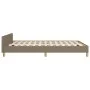 Bed frame with headboard in taupe gray fabric 140x200 cm by vidaXL, Beds and slatted bases - Ref: Foro24-3125304, Price: 258,...