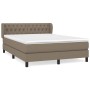 Cama box spring con colchón tela gris taupe 140x190 cm de vidaXL, Camas y somieres - Ref: Foro24-3126481, Precio: 459,34 €, D...