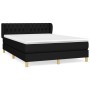 Cama box spring con colchón tela negro 140x200 cm de vidaXL, Camas y somieres - Ref: Foro24-3127047, Precio: 472,43 €, Descue...