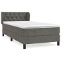 Cama box spring con colchón terciopelo gris oscuro 80x200 cm de vidaXL, Camas y somieres - Ref: Foro24-3127638, Precio: 317,7...