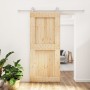 Puerta corredera con herrajes madera maciza de pino 90x210 cm en Puertas | Comprar online en Foru.es