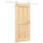 Puerta corredera con herrajes madera maciza de pino 90x210 cm en Puertas | Comprar online en Foru.es
