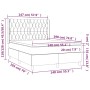 Cama box spring con colchón tela negro 140x190 cm de vidaXL, Camas y somieres - Ref: Foro24-3131667, Precio: 512,39 €, Descue...