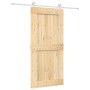 Puerta corredera con herrajes madera maciza de pino 95x210 cm en Puertas | Comprar online en Foru.es