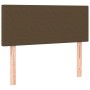 Cama box spring con colchón LED tela marrón oscuro 100x200 cm de vidaXL, Camas y somieres - Ref: Foro24-3132976, Precio: 319,...