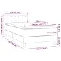 Boxspringbettmatratze LED-Leuchten dunkelbrauner Stoff 100x200cm von vidaXL, Betten und Lattenroste - Ref: Foro24-3133456, Pr...