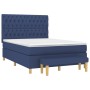 Cama box spring con colchón tela azul 140x190 cm de vidaXL, Camas y somieres - Ref: Foro24-3137395, Precio: 530,20 €, Descuen...