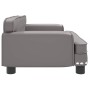 Cama para perros de cuero sintético gris 70x45x30 cm en Camas para perros | Comprar online en Foru.es