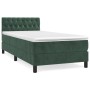 Cama box spring con colchón terciopelo verde oscuro 90x200 cm de vidaXL, Camas y somieres - Ref: Foro24-3141464, Precio: 327,...