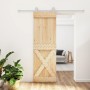 Puerta corredera con herrajes madera maciza de pino 70x210 cm en Puertas | Comprar online en Foru.es