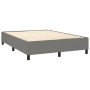 Cama box spring con colchón tela gris oscuro 140x190 cm de vidaXL, Camas y somieres - Ref: Foro24-3142010, Precio: 546,28 €, ...