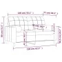 Sofá de 2 plazas con cojines tela color crema 140 cm de vidaXL, Sofás - Ref: Foro24-3200784, Precio: 207,59 €, Descuento: %