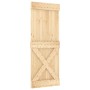 Puerta corredera con herrajes madera maciza de pino 80x210 cm en Puertas | Comprar online en Foru.es