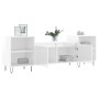 Mueble para TV madera contrachapada blanco brillo 160x35x55 cm de vidaXL, Muebles TV - Ref: Foro24-831342, Precio: 79,28 €, D...