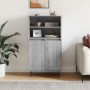 Aparador alto de madera contrachapada gris Sonoma 60x36x110 cm de vidaXL, Aparadores - Ref: Foro24-831490, Precio: 76,45 €, D...