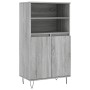 Aparador alto de madera contrachapada gris Sonoma 60x36x110 cm de vidaXL, Aparadores - Ref: Foro24-831490, Precio: 76,45 €, D...