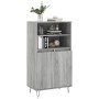 Aparador alto de madera contrachapada gris Sonoma 60x36x110 cm de vidaXL, Aparadores - Ref: Foro24-831490, Precio: 76,45 €, D...