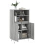 Aparador alto de madera contrachapada gris Sonoma 60x36x110 cm de vidaXL, Aparadores - Ref: Foro24-831490, Precio: 76,45 €, D...
