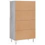 Aparador alto de madera contrachapada gris Sonoma 60x36x110 cm de vidaXL, Aparadores - Ref: Foro24-831490, Precio: 76,45 €, D...