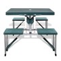 Set plegable camping 1 mesa 4 taburetes aluminio verde claro de vidaXL, Mobiliario de camping - Ref: Foro24-41456, Precio: 79...
