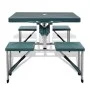 Set plegable camping 1 mesa 4 taburetes aluminio verde claro de vidaXL, Mobiliario de camping - Ref: Foro24-41456, Precio: 77...